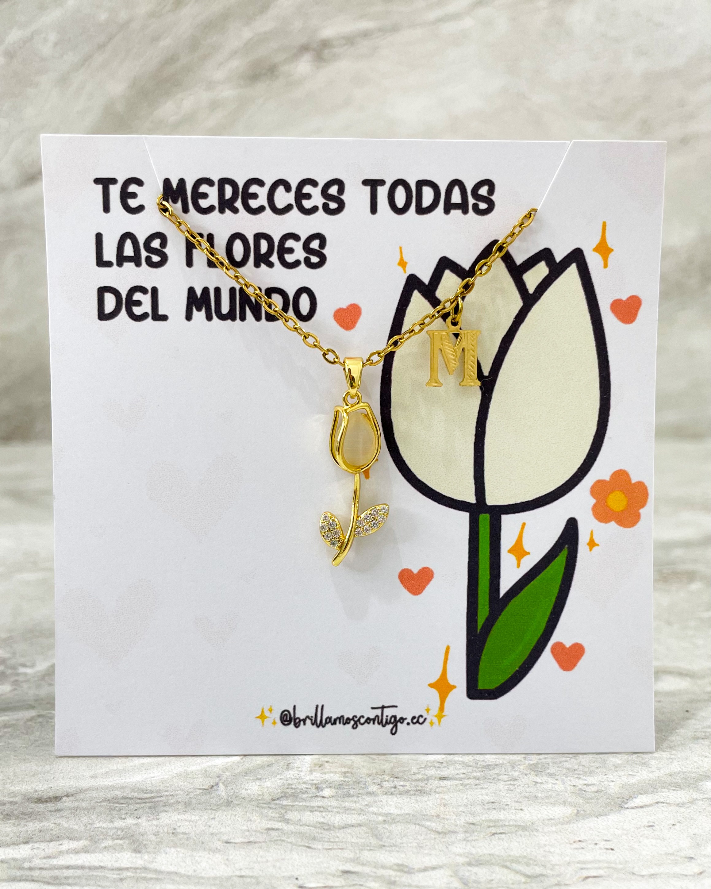 Cadena Mi Tulipan Blanco