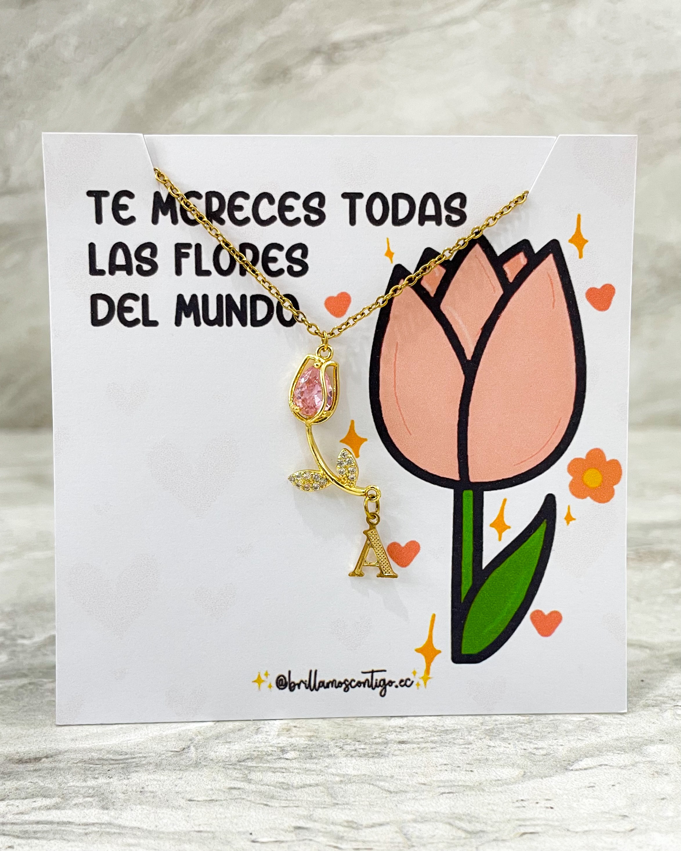 Cadena Mi Tulipan Rosado