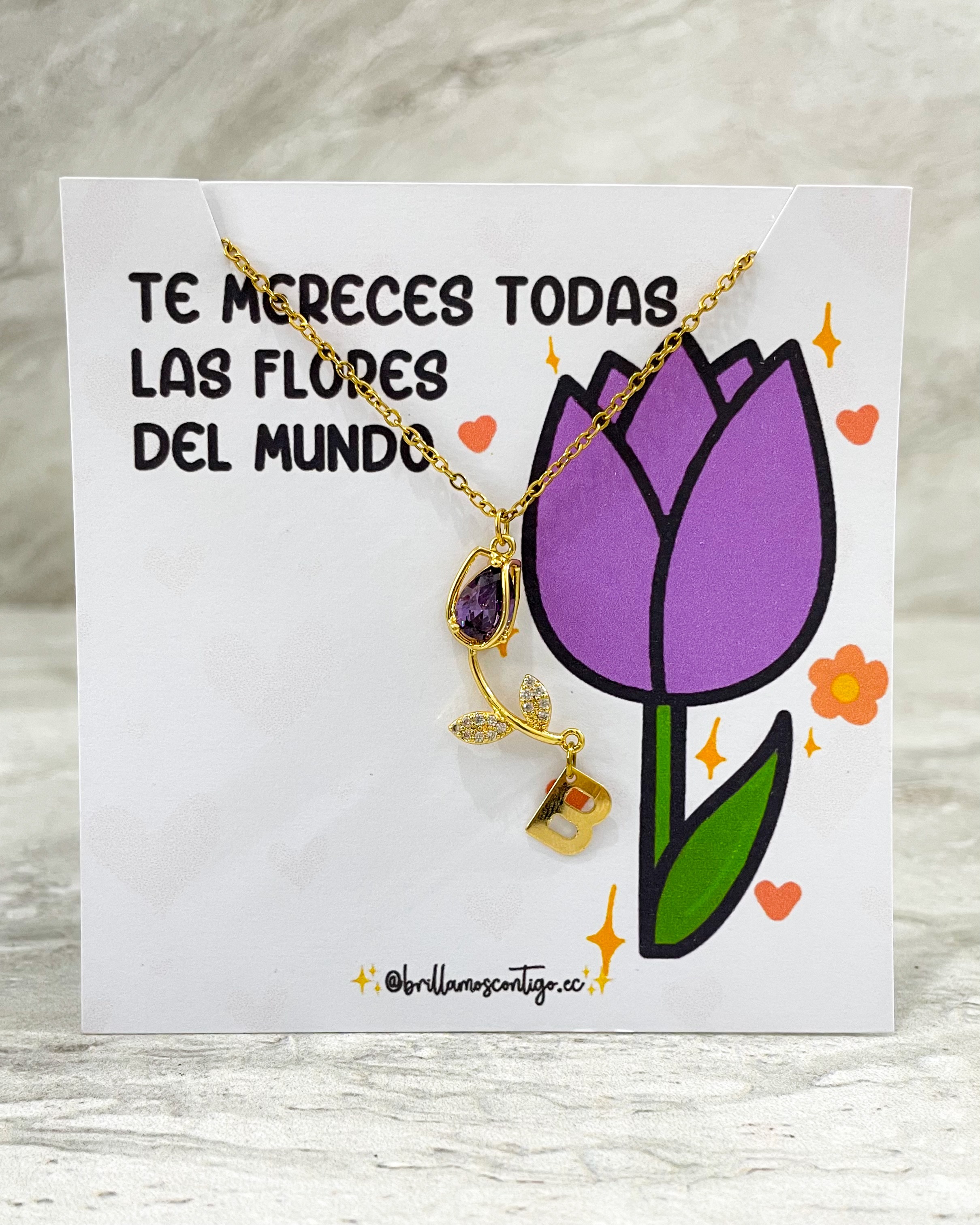 Cadena Mi Tulipan Morado