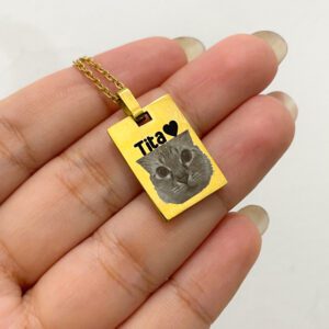 Cadena Grabada Rectangular Fam 🥰